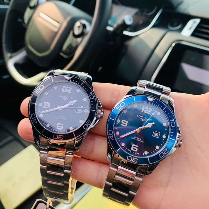 Longines Conquest Diving Series Quartz Watch in Black Dial Stainless Steel