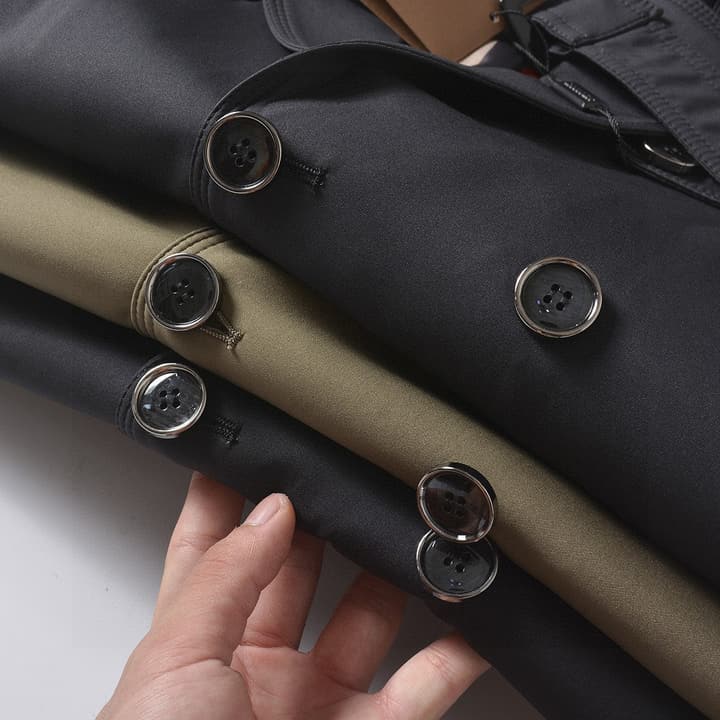 Burberry Long Double-Breasted Trench Coat – 2025FW in Navy Blue