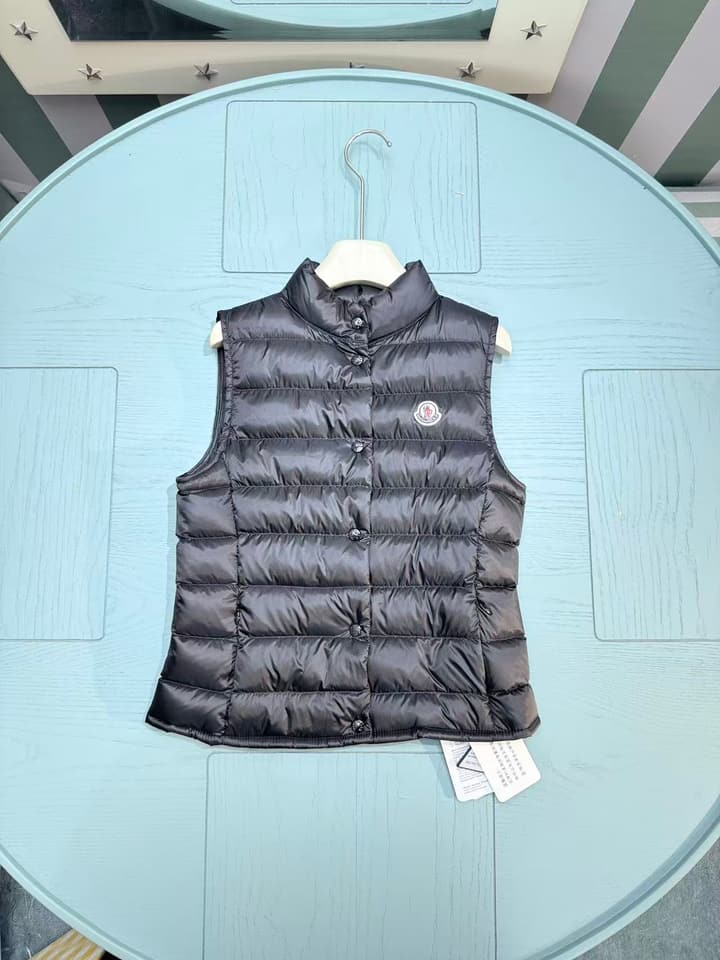 Moncler Kids Puffer Vest – 2025SS in Shiny Dark Gray