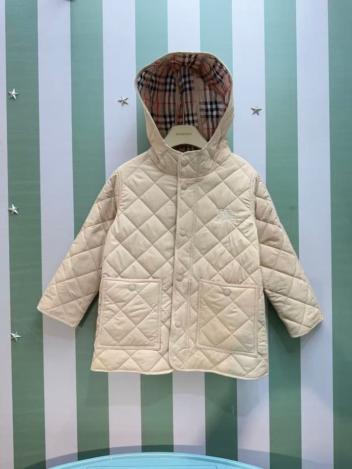 Burberry Mid-Length Puffer Jacket – Kids Collection – 25AW in Dark Charcoal Quilted Jacket