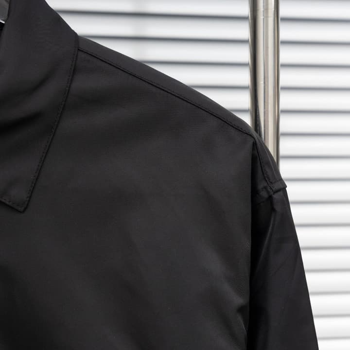 Prada Woven Leather Label Logo Shirt Jacket