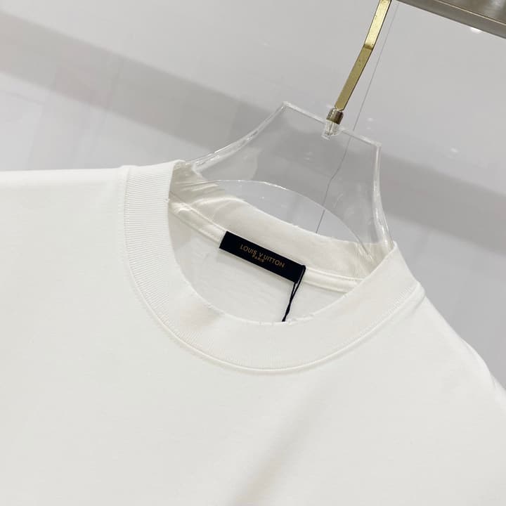 Louis Vuitton Washed Retro Distressed Logo T-Shirt in Black
