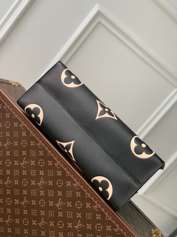 Louis Vuitton OnTheGo Monogram Empreinte Tote in Black Monogram Empreinte With Red Lining