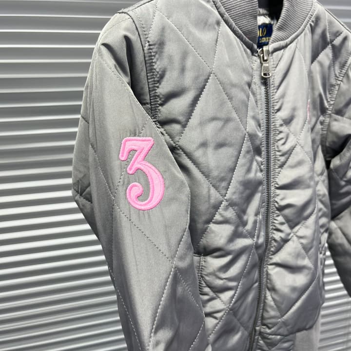Ralph Lauren Embroidered Pony Puffer Jacket in Classic Black With Yellow Logo