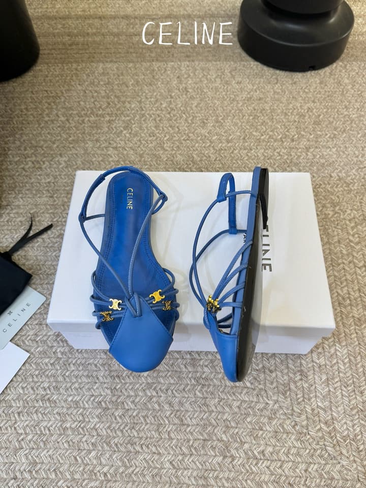 Celine Triomphe Ankle Strap Sandals – Spring/Summer Collection in Black