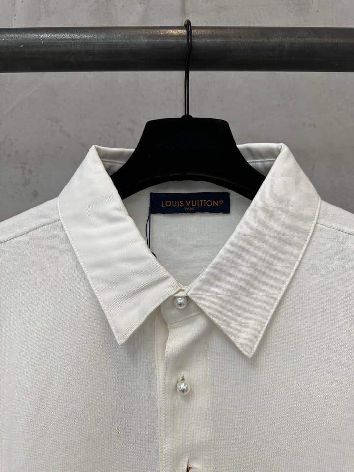 Louis Vuitton Button Pullover Polo Shirt – 24SS in Navy Blue
