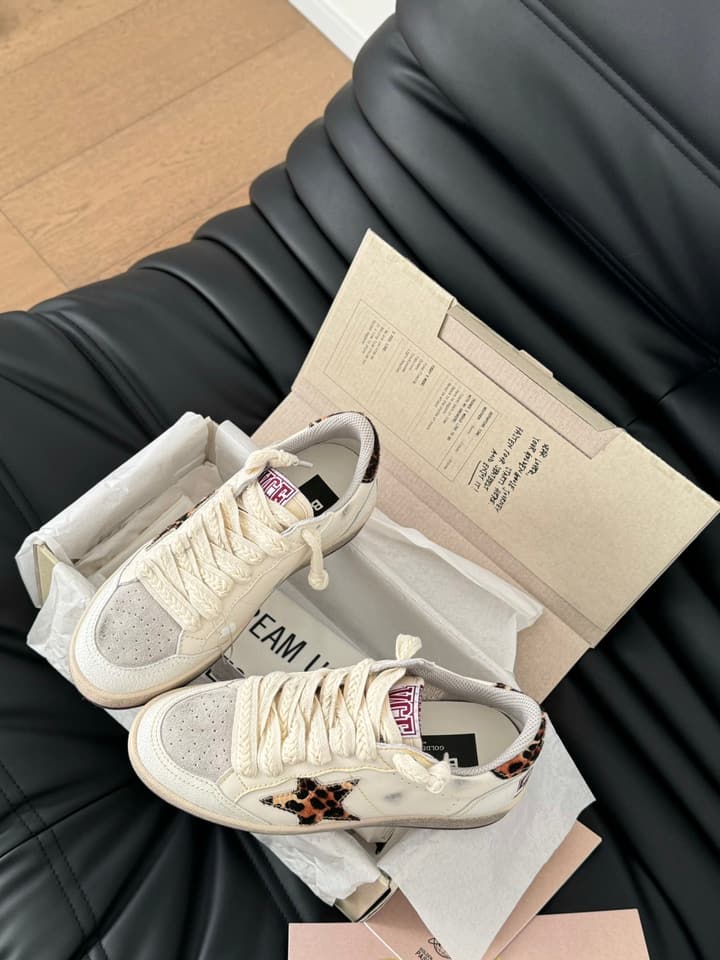 Golden Goose Graffiti Distressed Sneakers – 2024 Collection in Off-white Grey
