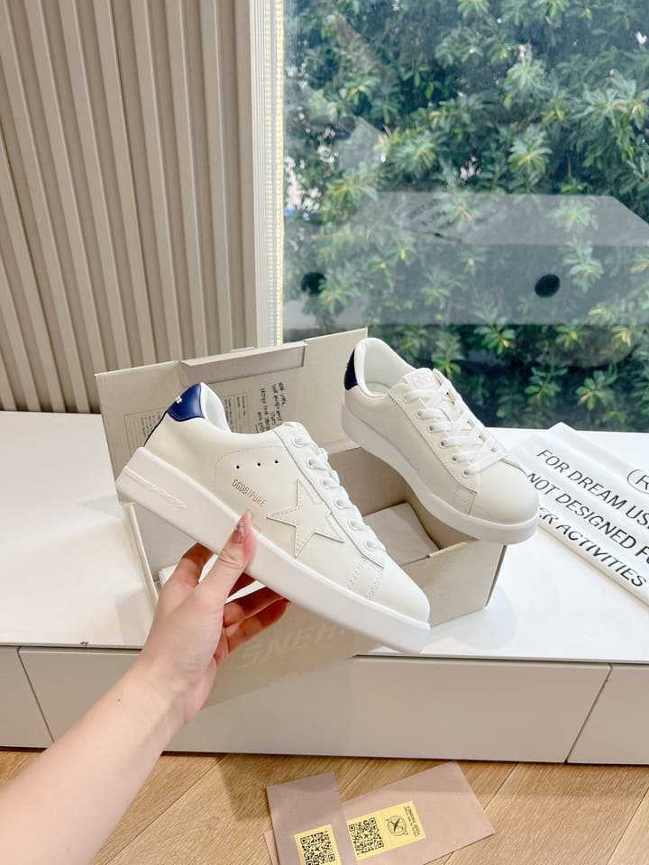 Golden Goose Space Distressed Sneakers – 2024 Collection in White 1