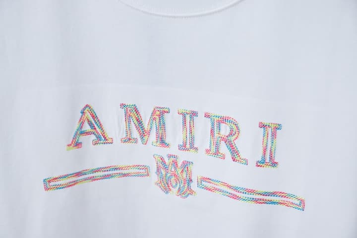 Amiri Embroidered Letter T-Shirt – 26SS Early Spring Collection in Black