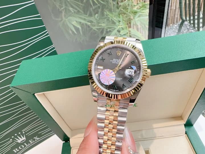 Rolex Datejust Two-Tone Green Watch