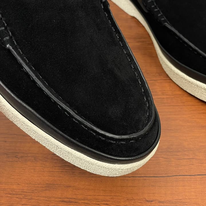 Zegna Suede Leather Slip-On Loafers