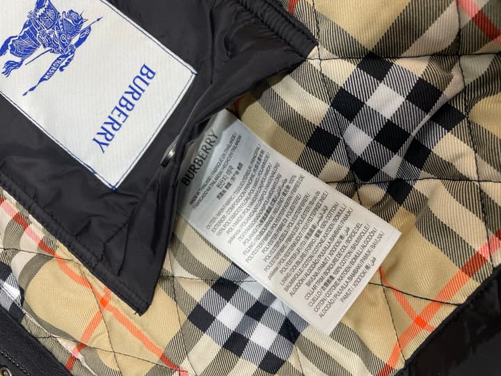 Burberry Checkerboard Padded Jacket in Black