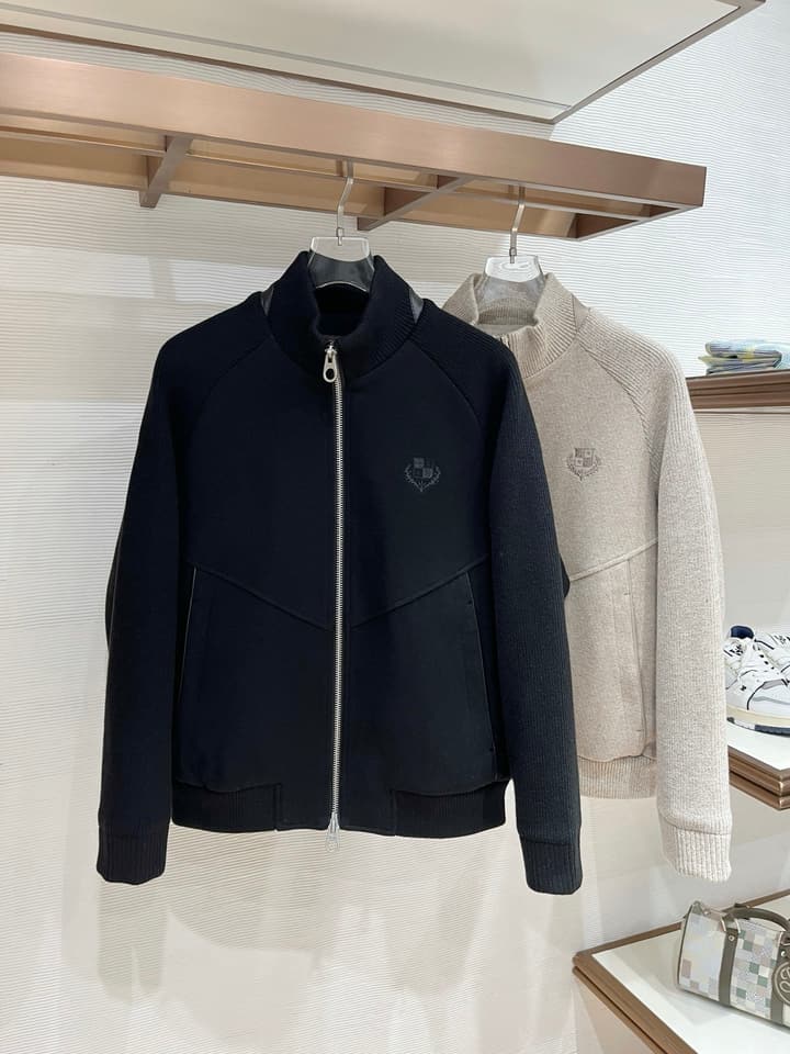 Loro Piana Knit Blend Down Jacket – 25FW in Dark Heather Gray
