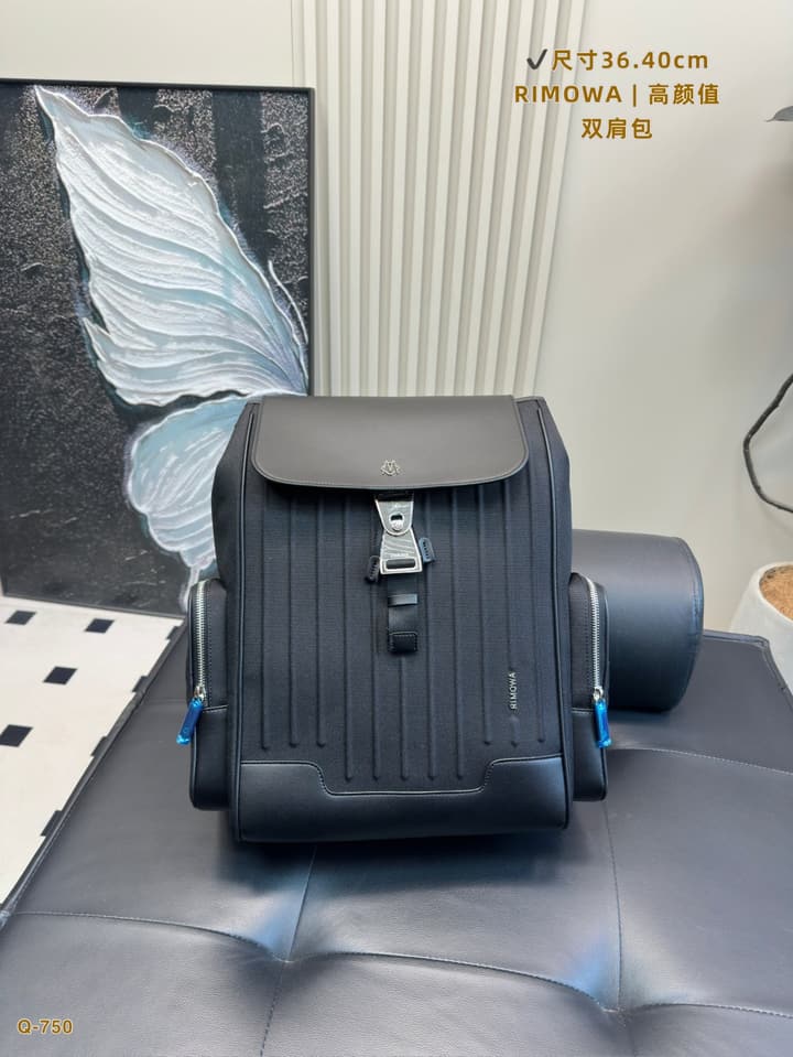 RIMOWA Groove Design Backpack in Black Grooved Backpack