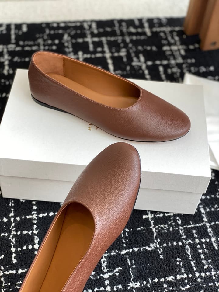 The Row Mary Jane Ballet Flats – 25SS Spring/Summer Collection in Charcoal