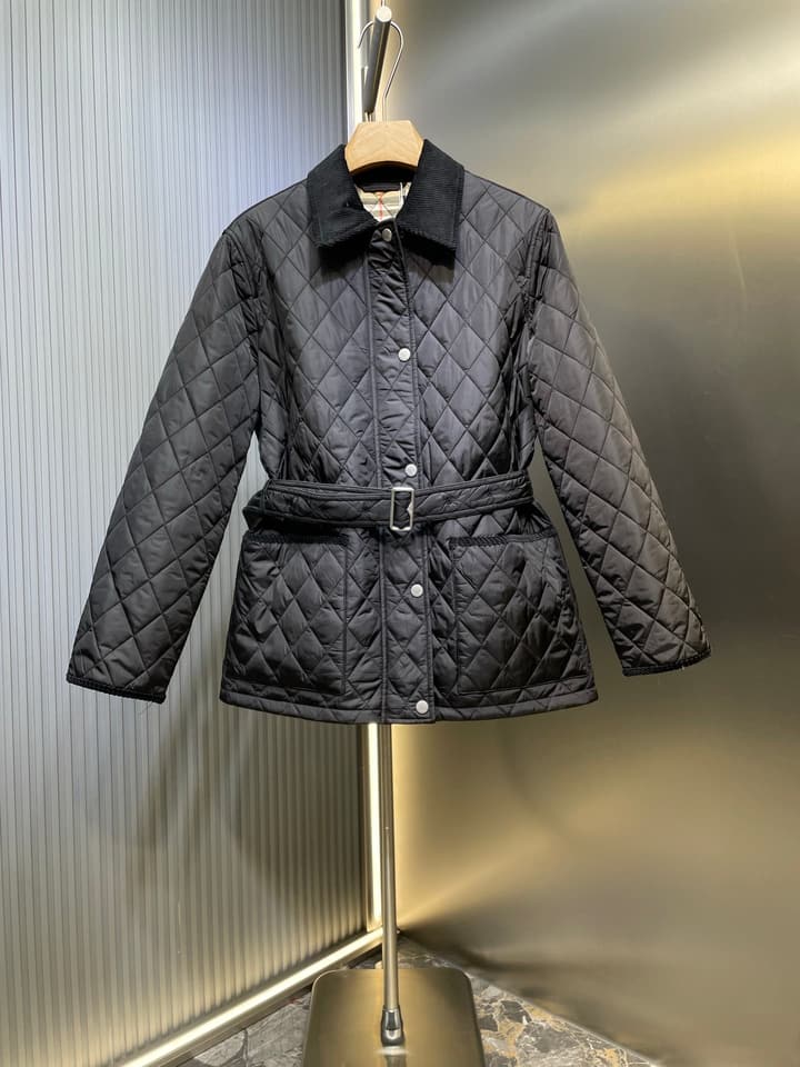 Burberry Classic Quilted Jacket in Beige