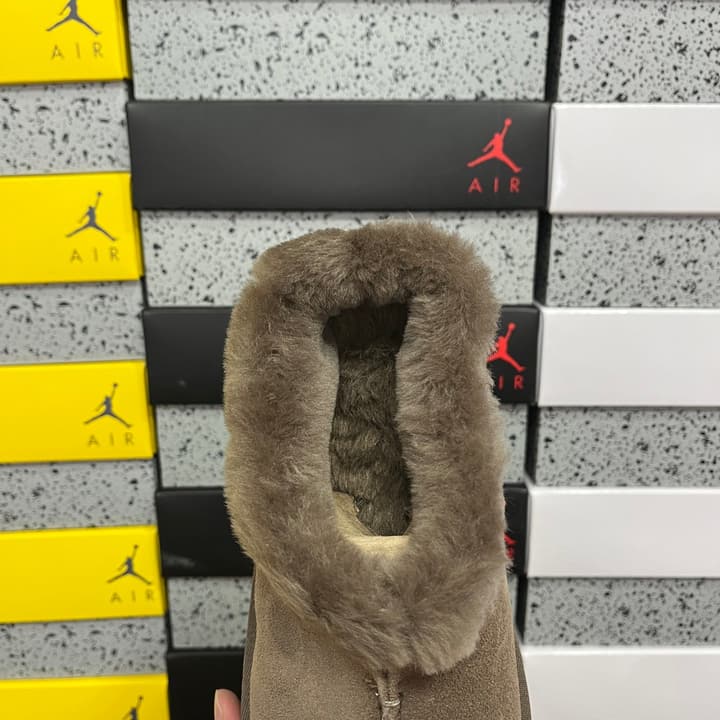 UGG Platform Low-Cut Snow Boots in Black Suede Slip-on