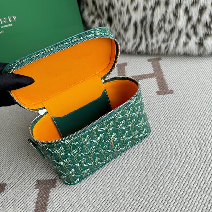 Goyard Muse Mini Vanity Case in Bright Orange Goyardine