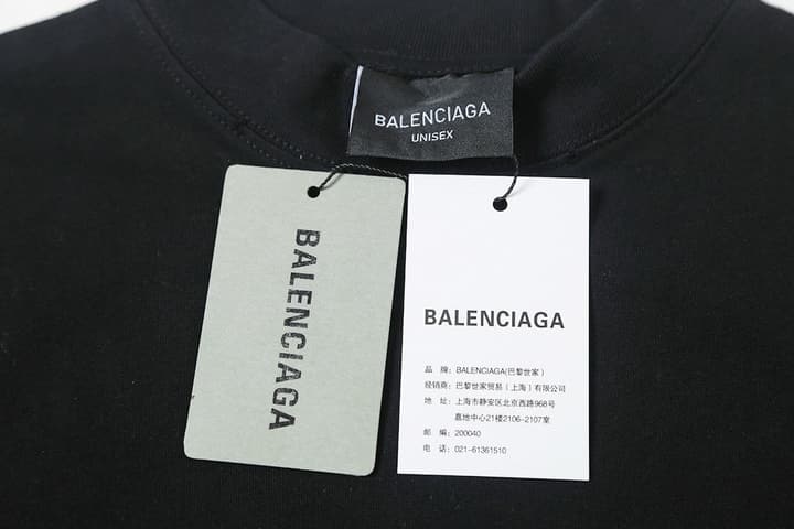 Balenciaga Blurred Letter Print T-Shirt – 26SS in Black