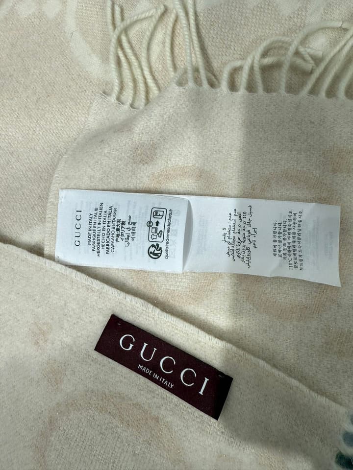 Gucci GG Cashmere Jacquard Scarf – 2025 Collection