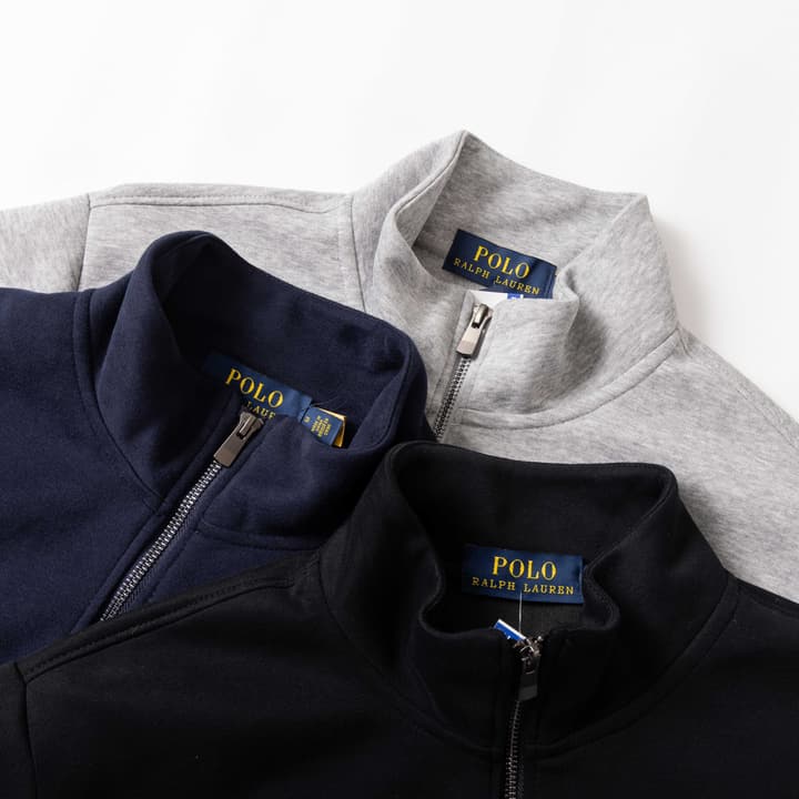 Ralph Lauren Classic Embroidered Half-Zip Sweatshirt in Black
