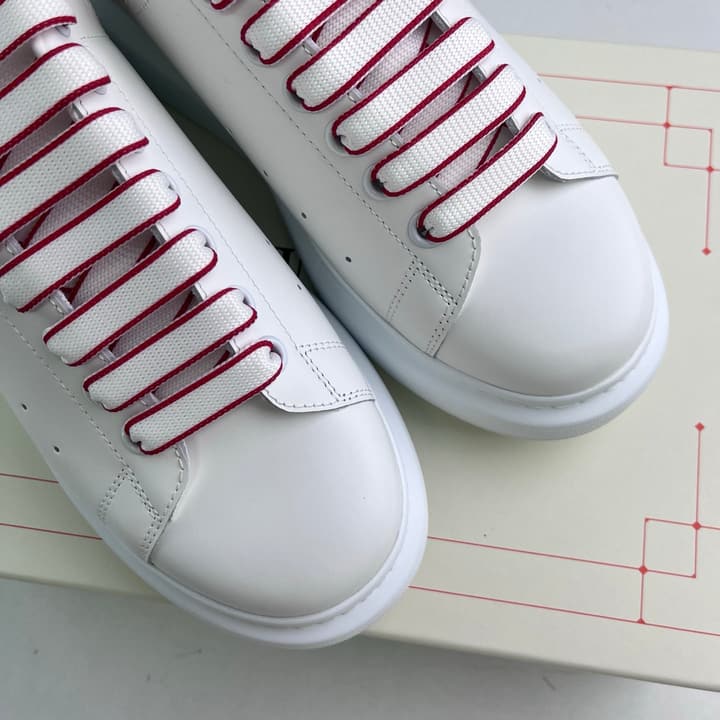 Alexander McQueen Oversized Platform Sneakers in All White Textured