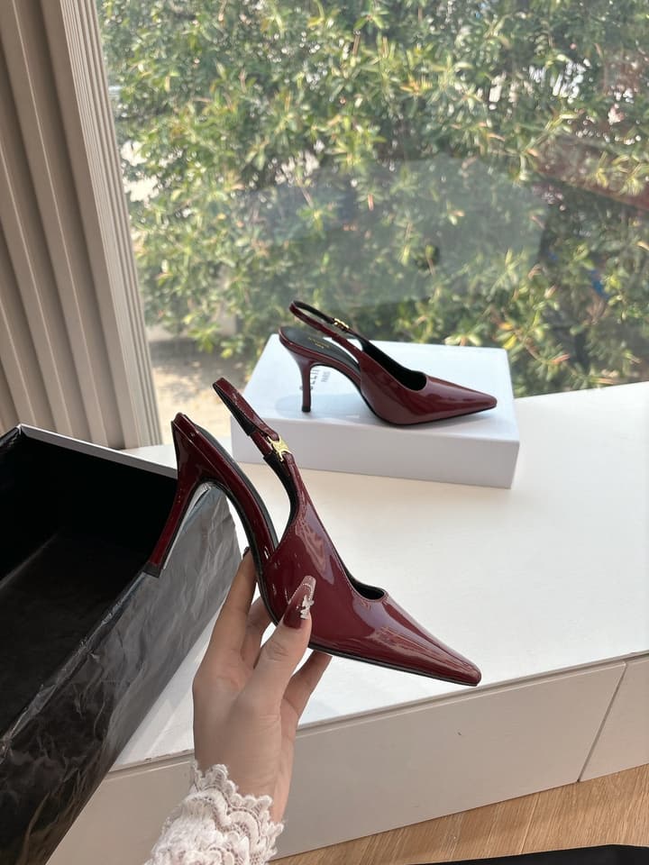 Celine Runner Platform Sneakers – 2025 Spring/Summer Collection in Burgundy Patent