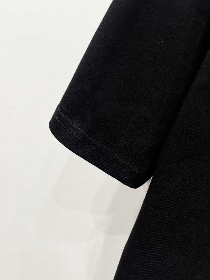 Loewe Classic Minimalist Logo Embroidered T-Shirt in Classic Black