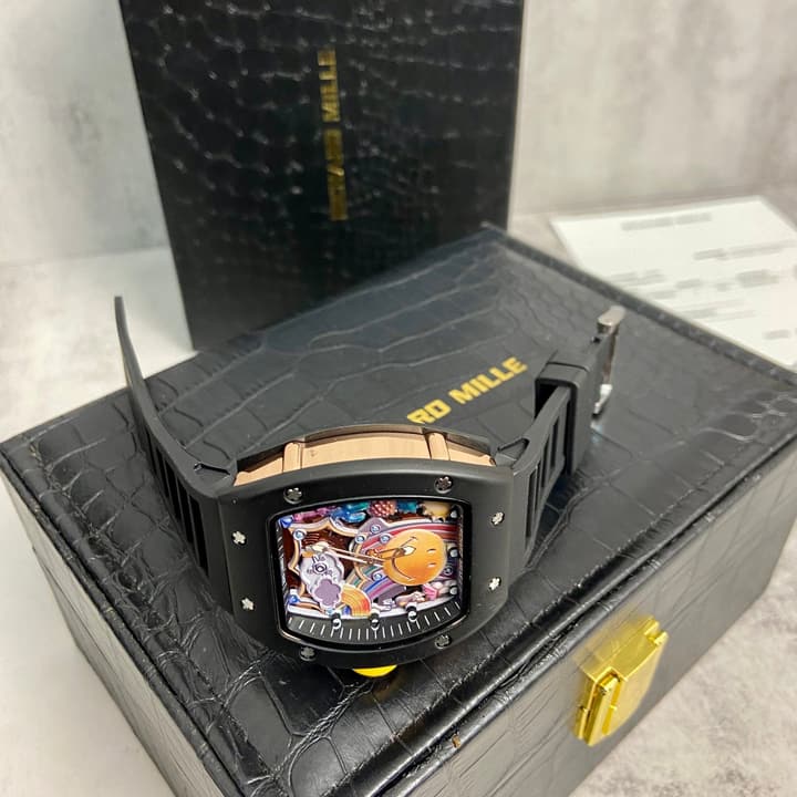 Richard Mille RM 88 Automatic Tourbillon Smiley Watch in Matte Black
