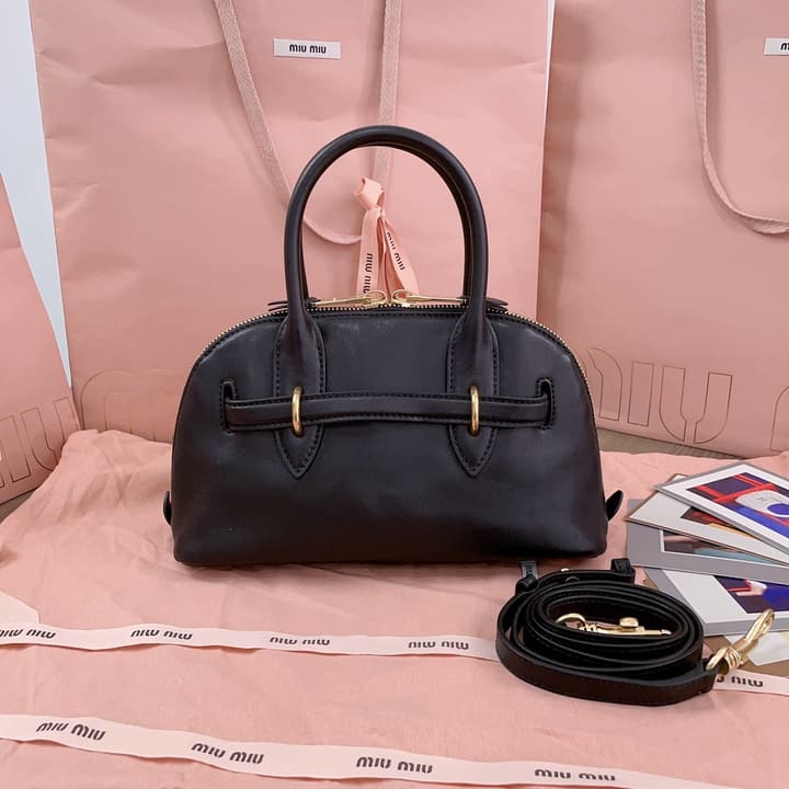 Miu Miu Aventure Nappa Leather Bowling Bag