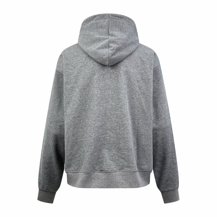 Celine Flocked Hooded Sweatshirt in Heather Gray Flocked Logo Hoodie