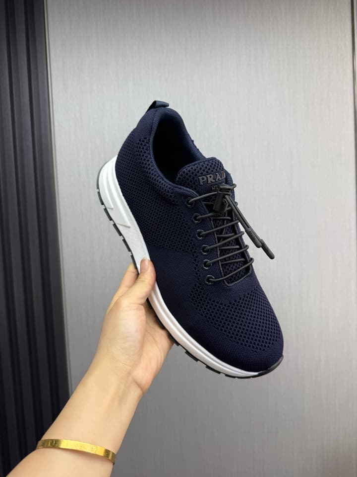 Prada Men's High-Quality Sneakers in Light Grey