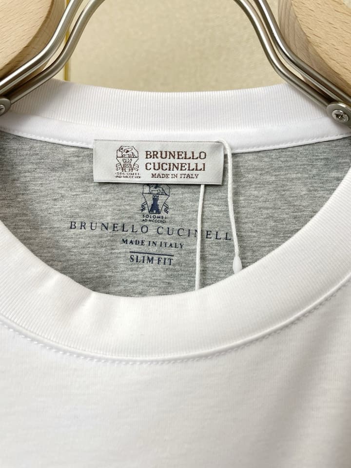 Brunello Cucinelli Men's Casual Short-Sleeve T-Shirt – 2025SS in Black Shield