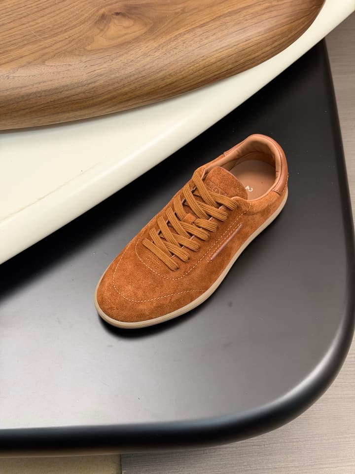 Zegna Old Money Suede Casual Sneakers