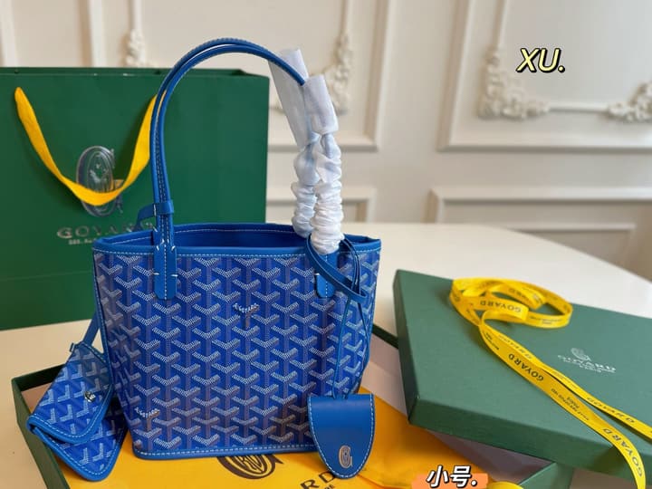 Goyard New Small Mother-Child Tote Bag in Classic Black And Tan