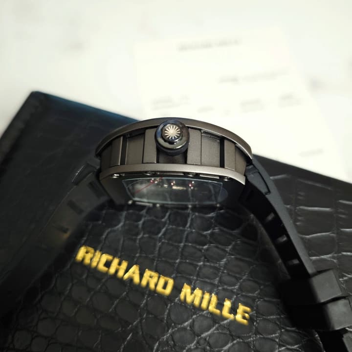 Richard Mille RM052 Series Skeleton Skull Automatic Quartz Watch in Gunmetal Tone