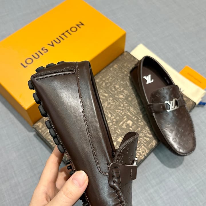 Louis Vuitton Men's Driving Shoes in Dark Blue