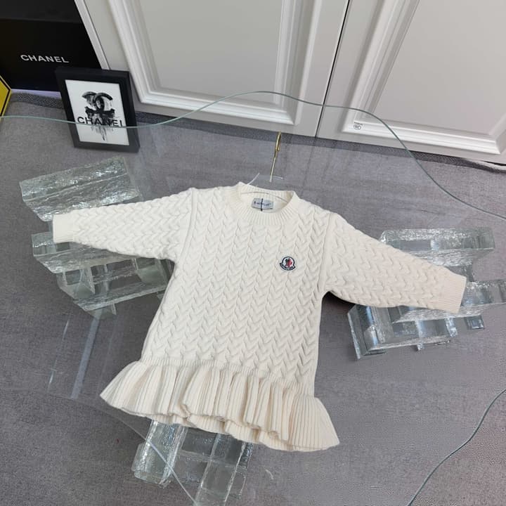 Moncler Kids Cable Knit Mermaid Dress – Kids Collection in Cable Knit Cream