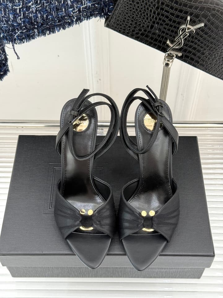 Saint Laurent High-Heel Sandals – 25SS in Black Suede