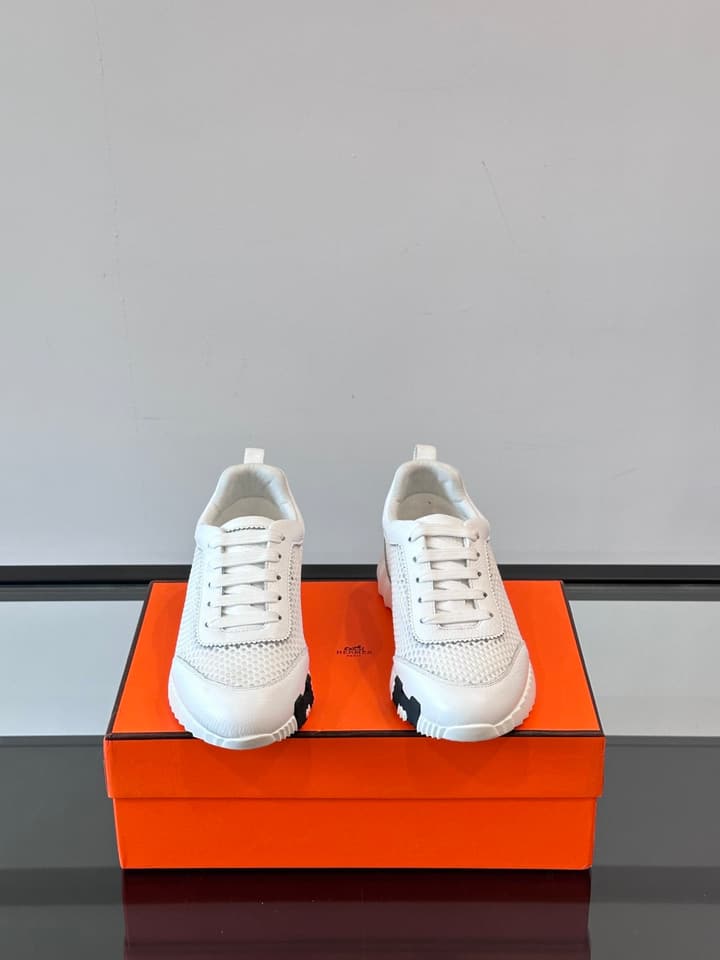 Hermès Bouncing Sneakers in White