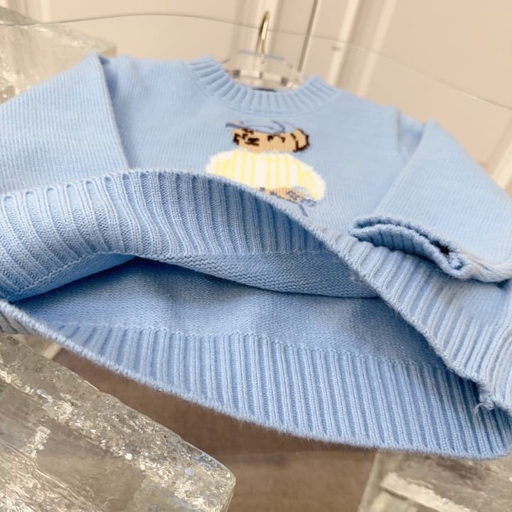 Ralph Lauren Kids Knitted Sweater – Kids Collection in Dark Navy Bear Sweater