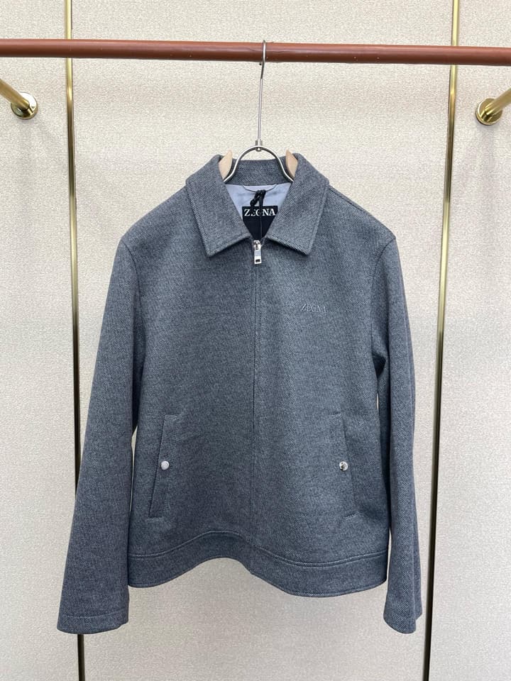 Zegna Casual Lapel Wool Jacket