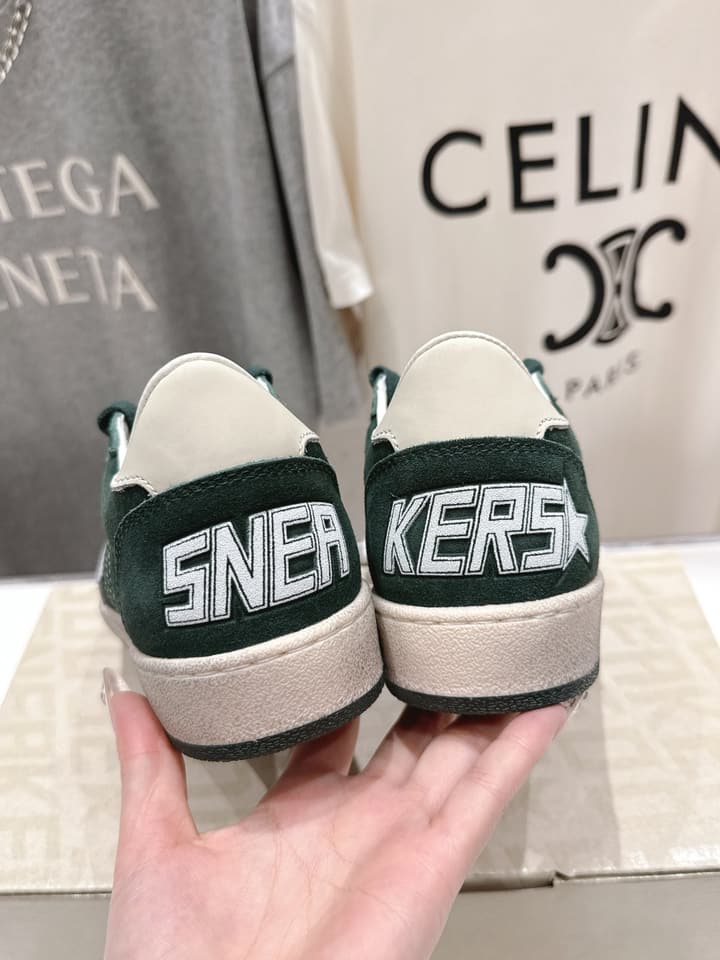 Golden Goose Distressed Sneakers in Light Pink