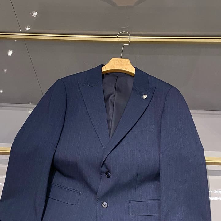 Loro Piana Men's Blue Striped Suit Set – 25FW in Dark Blue Striped Suit Set