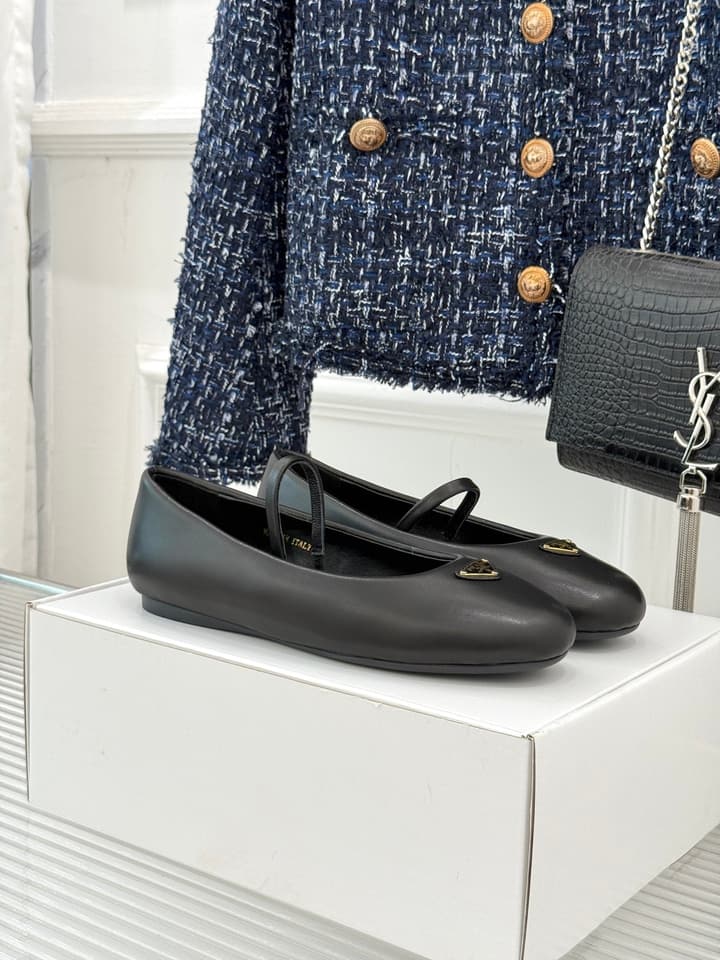 Prada Classic Mary Jane Flats in Cream