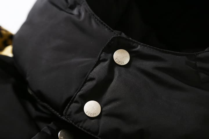 Gucci Double G Jacquard Reflective Runway Down Jacket in Black With Gg Webbing
