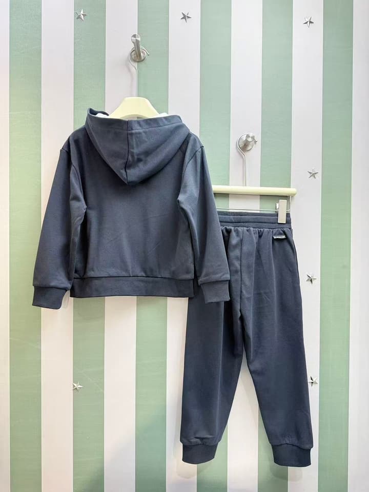 Moncler Kids Long Sleeve Cardigan Tracksuit Set – Kids Collection – 25FW in Dark Slate Blue Tracksuit