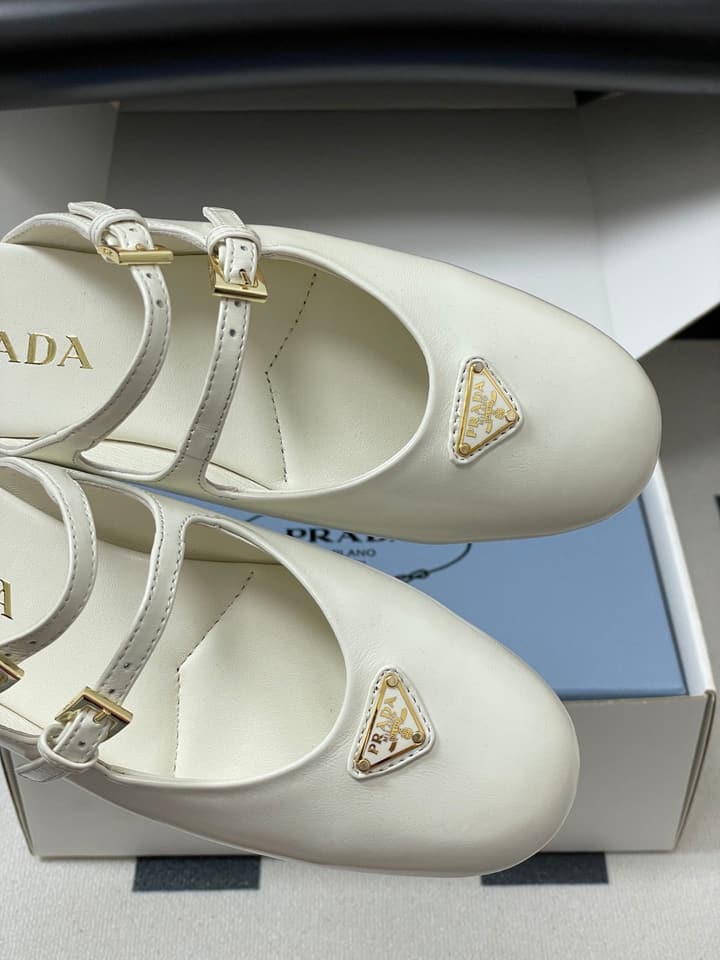 Prada Wrinkled Patent Ballet Flats – 25SS in Leopard Print