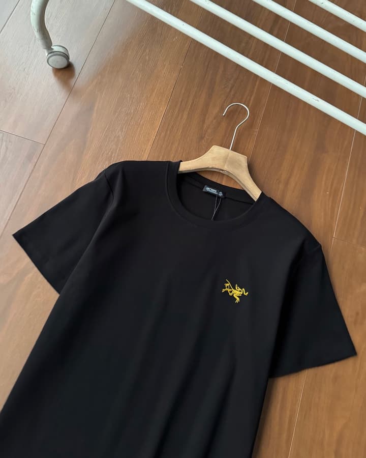 Arc'teryx Embroidered Minimalist Cotton T-Shirt in Classic Black