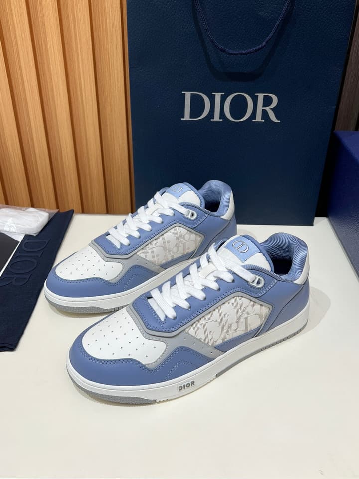 Dior B27 Unisex Sneakers – 2025 Collection in Light Blue And White